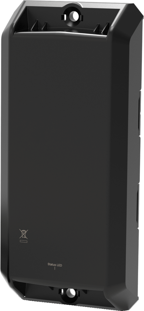 CT-A05 long-life asset tracker — angled view of the sealed black case and its screw mounting ears