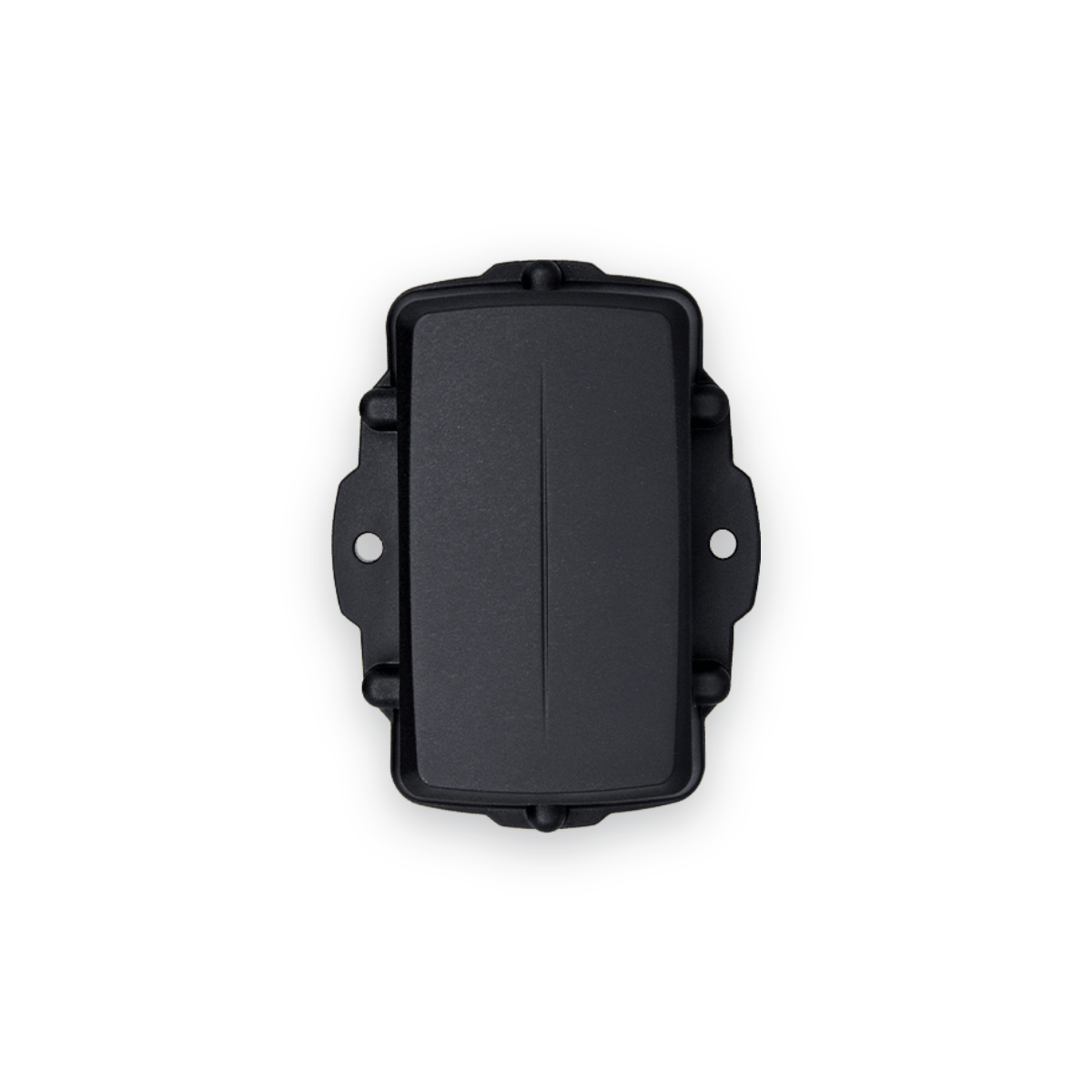 CT-A08 rugged asset tracker — top view of the lid, with a mounting hole on each side